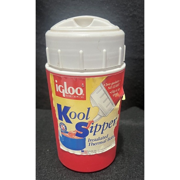 Vintage IGLOO Kool Sipper Thermos Flip Spout Thermal Hot/Cold‎ Beverage Cooler - Picture 1 of 5